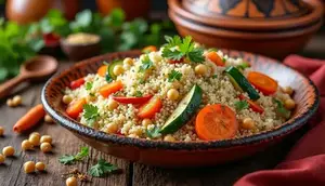 Couscous aux légumes - Carottes et courgettes
